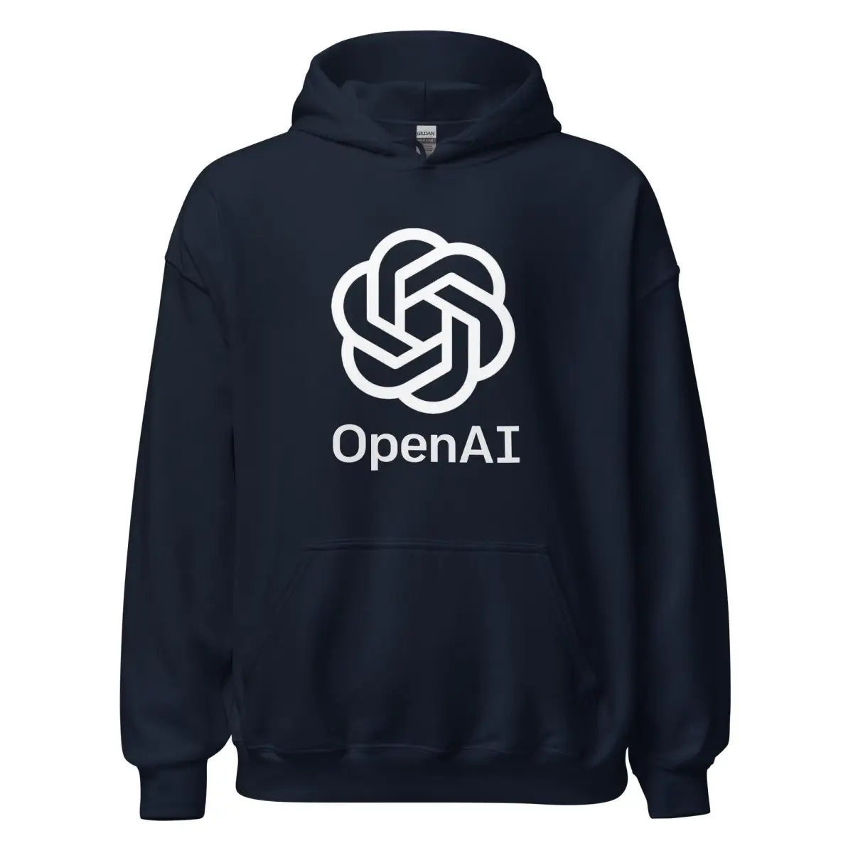 OpenAI Stacked Logo Hoodie (unisex) - Navy / M