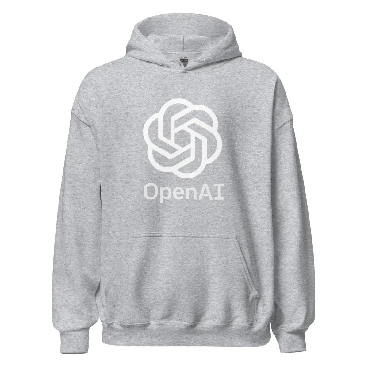 OpenAI Stacked Logo Hoodie (unisex) - Sport Grey / M