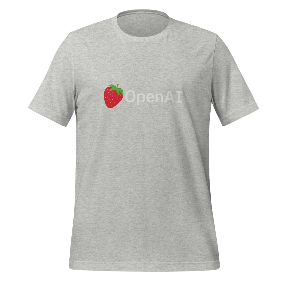 OpenAI Strawberry Logo T-Shirt (unisex) - Athletic Heather - AI Store