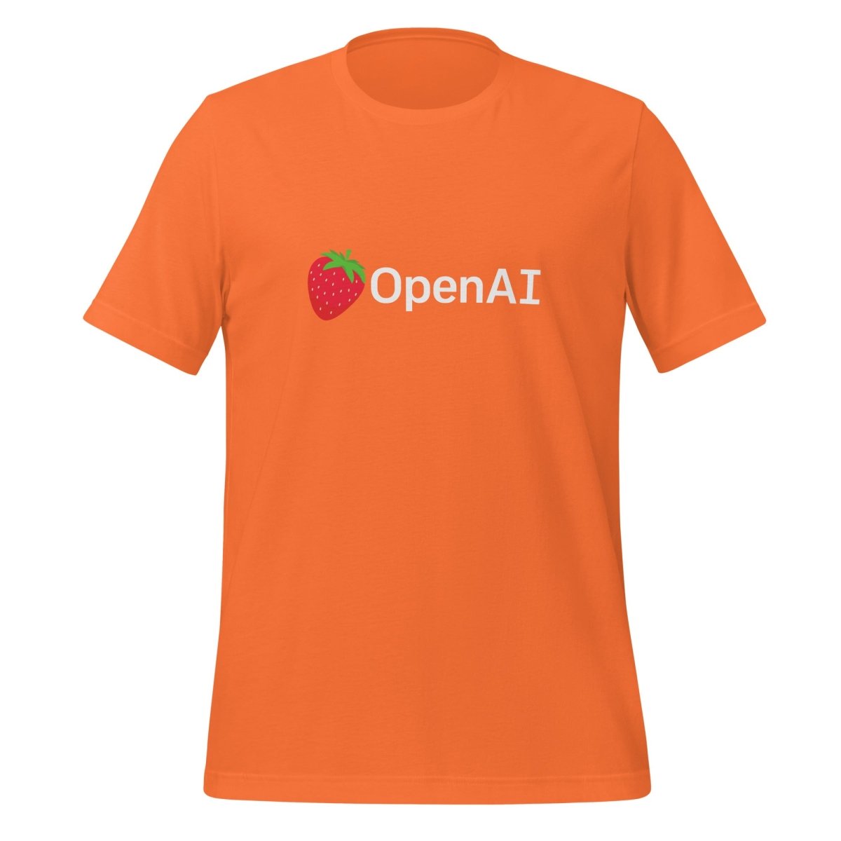 OpenAI Strawberry Logo T-Shirt (unisex) - Orange - AI Store