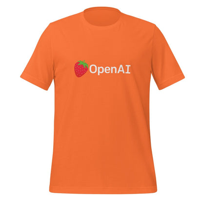 OpenAI Strawberry Logo T-Shirt (unisex) - Orange - AI Store