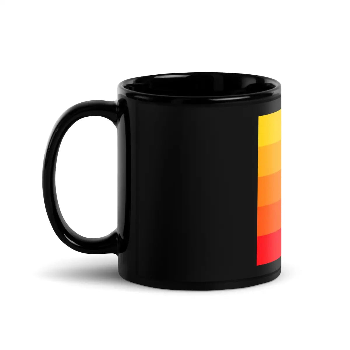 Orange Gradient AI Black Glossy Mug - 11 oz