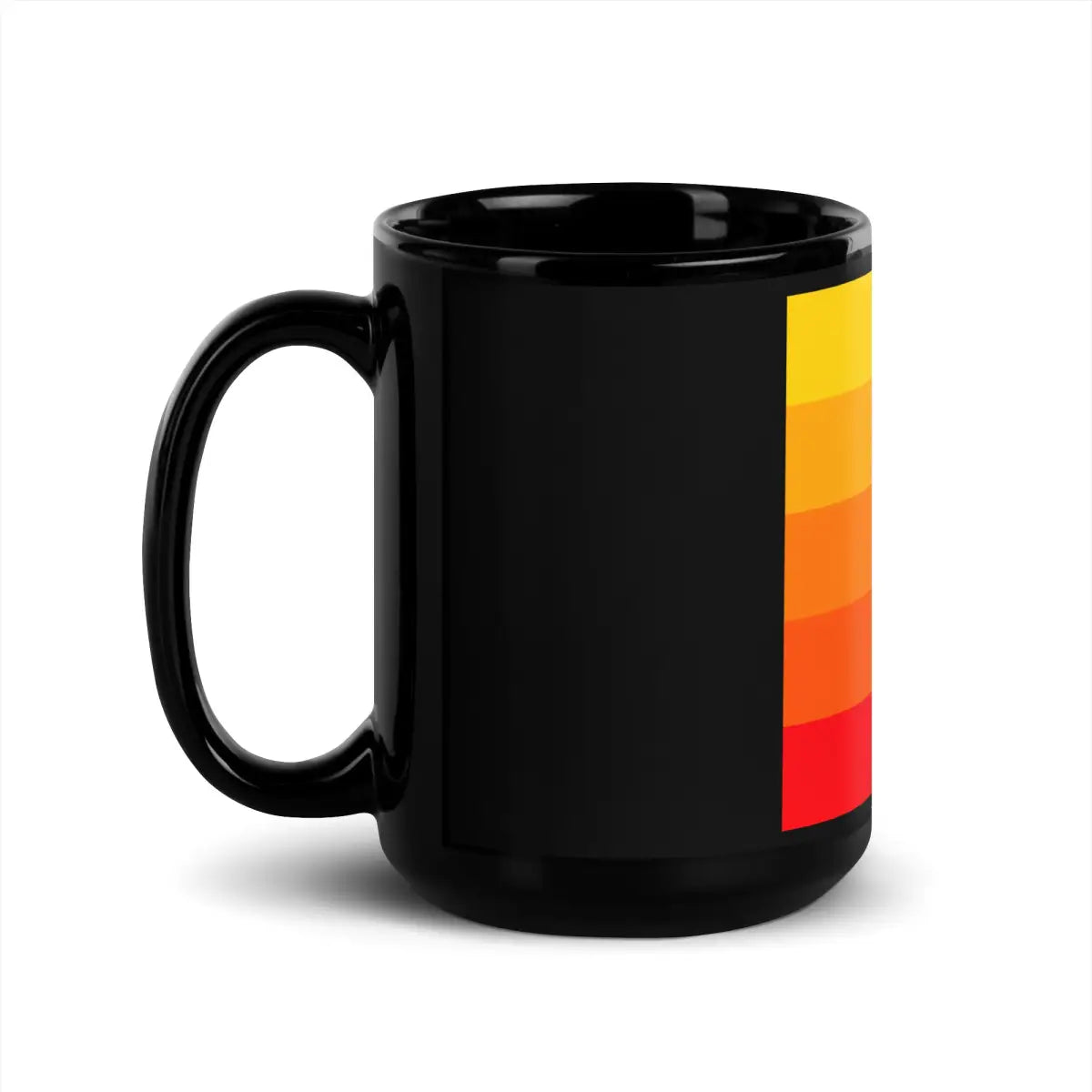 Orange Gradient AI Black Glossy Mug - 15 oz