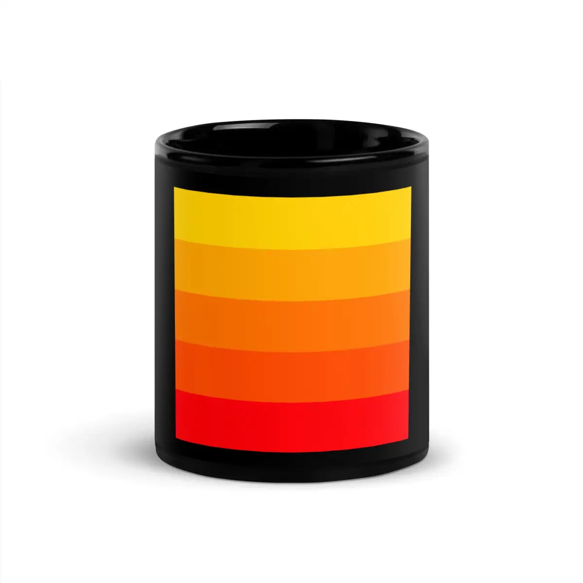 Orange Gradient AI Black Glossy Mug