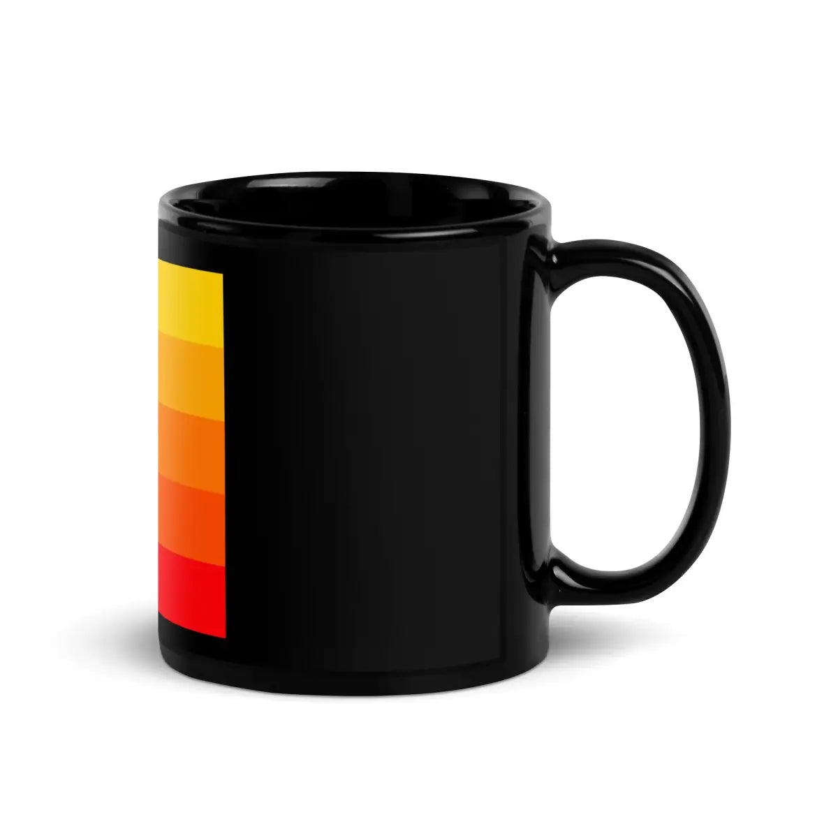 Orange Gradient AI Black Glossy Mug