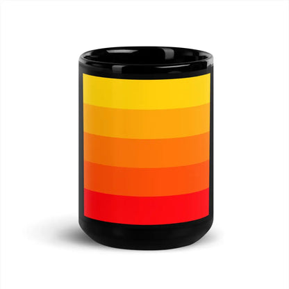 Orange Gradient AI Black Glossy Mug