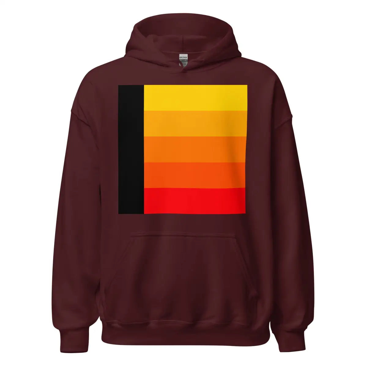 Orange Gradient AI Hoodie 3 (unisex) - Maroon / S