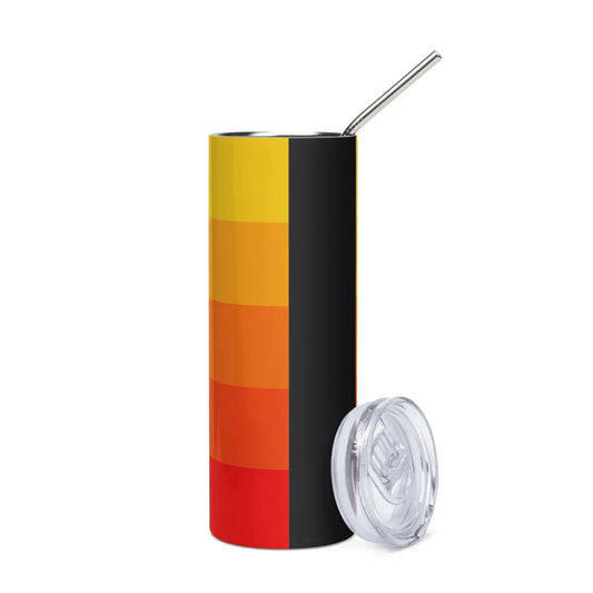 The Orange Gradient Ai Stainless Steel Tumbler.