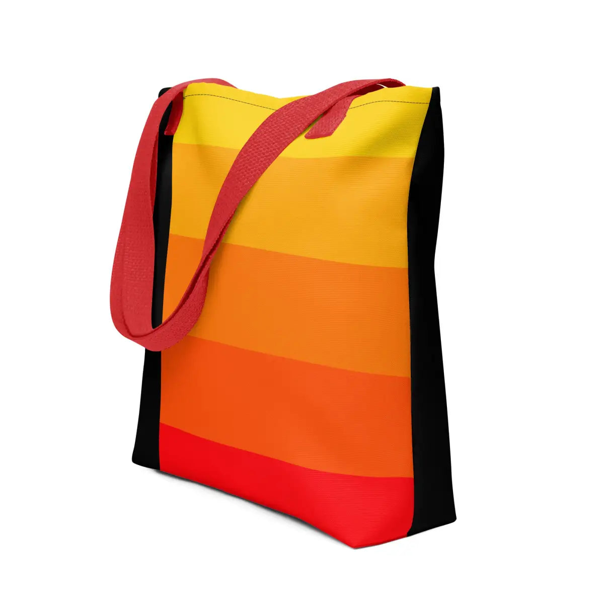 Orange Gradient AI Tote Bag - Red