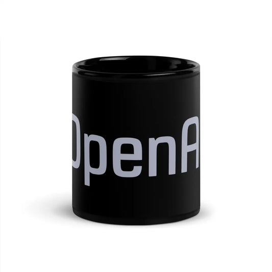 The Original 2015-2017 Openai Logo Black Glossy Mug 11 Oz.