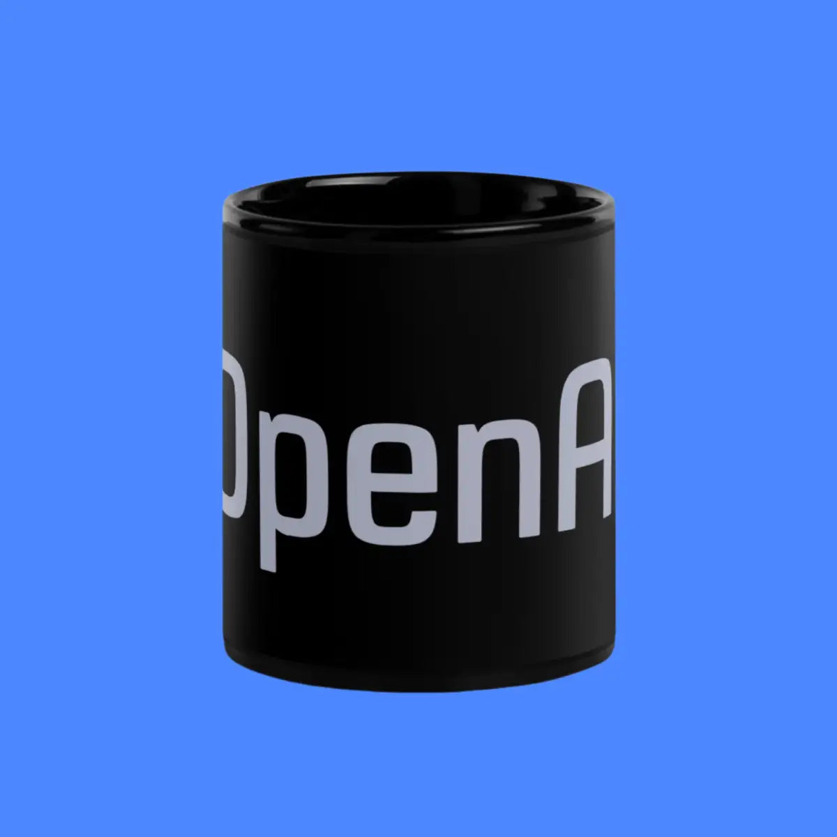 Original 2015-2017 OpenAI Logo Black Glossy Mug