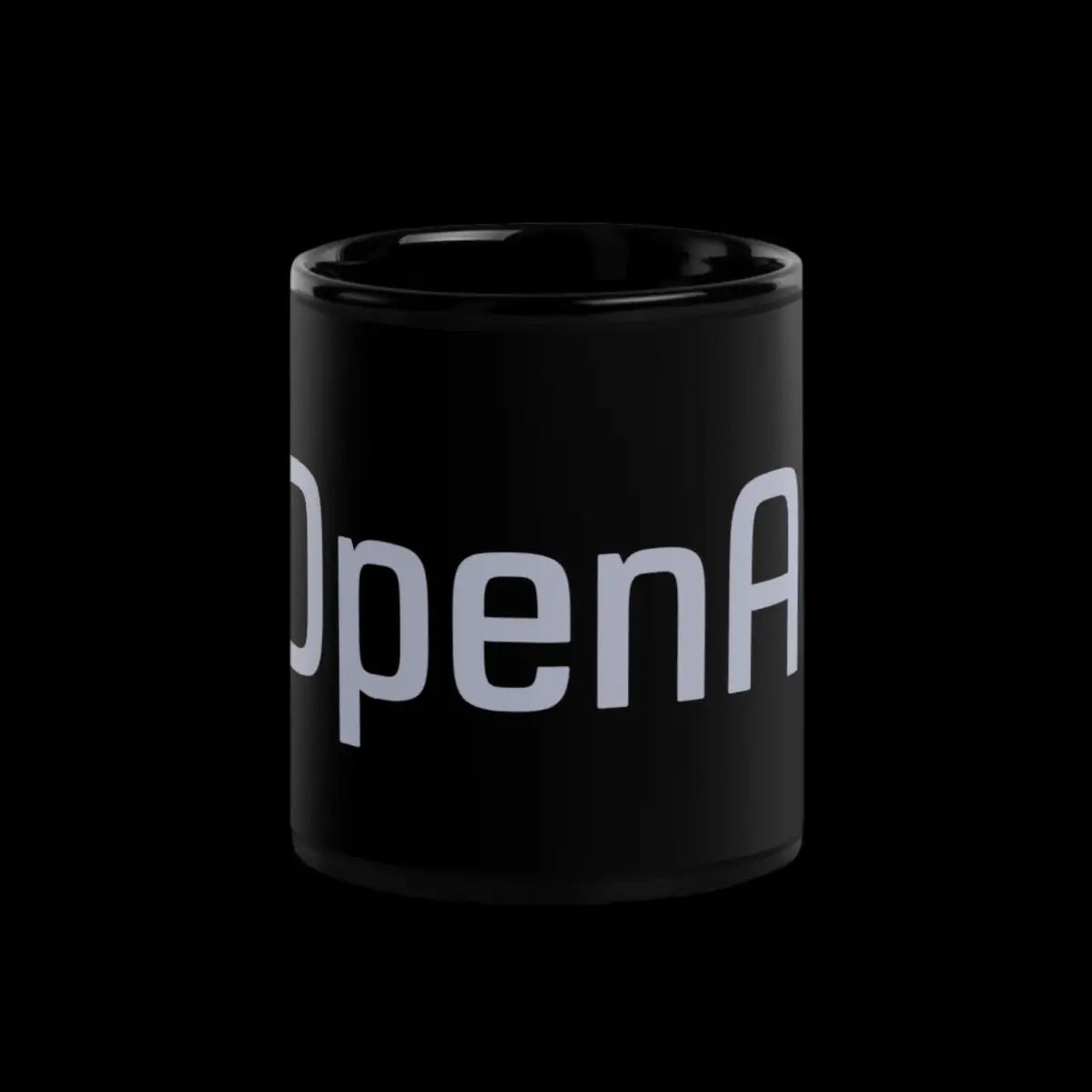 Original 2015-2017 OpenAI Logo Black Glossy Mug