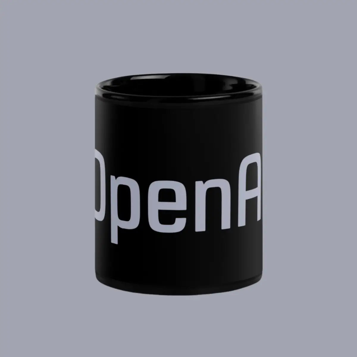 Original 2015-2017 OpenAI Logo Black Glossy Mug