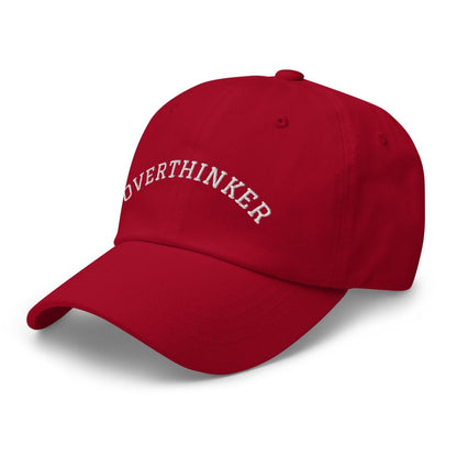 OVERTHINKER Embroidered Cap - Cranberry - AI Store