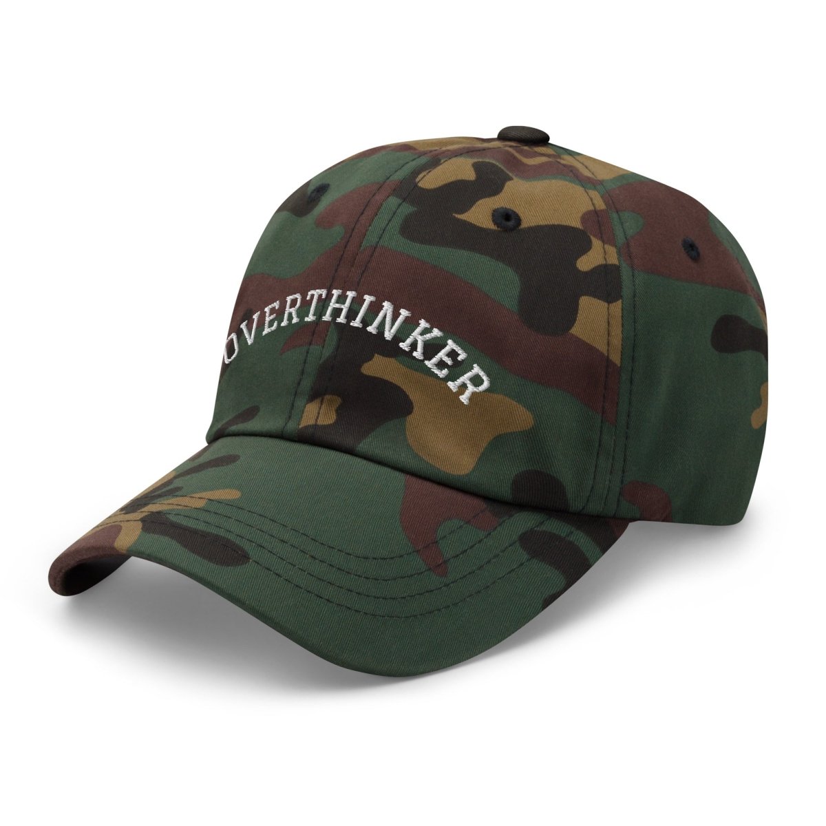 OVERTHINKER Embroidered Cap - Green Camo - AI Store