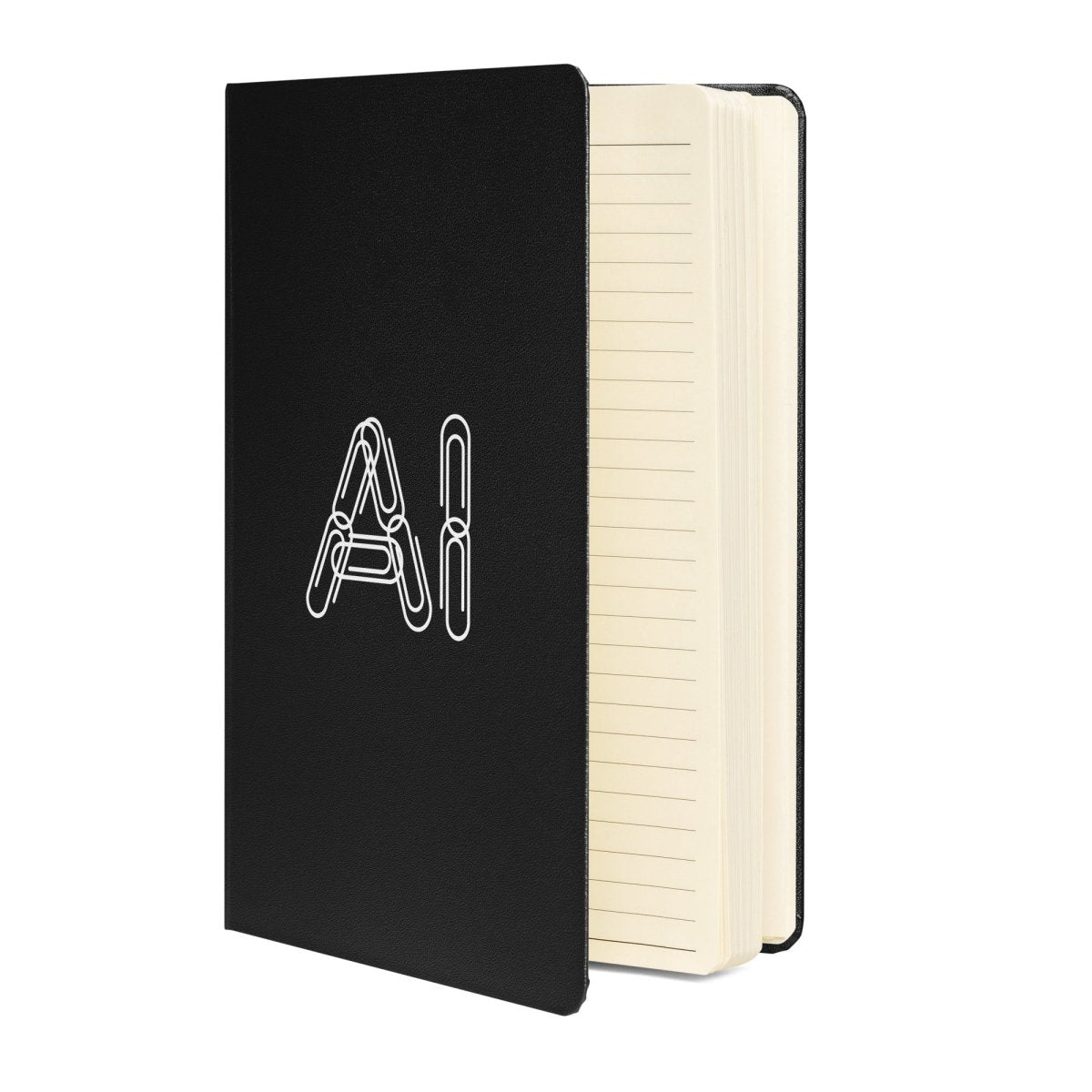 Paper Clips AI Hardcover Bound Notebook - Black - AI Store