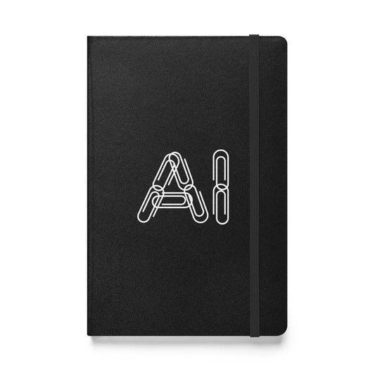 The Paper Clips Ai Hardcover Bound Notebook Black.