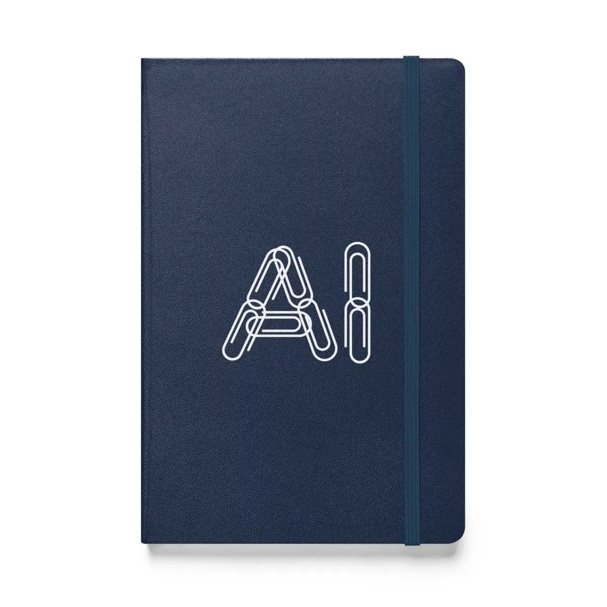 Paper Clips AI Hardcover Bound Notebook - Navy