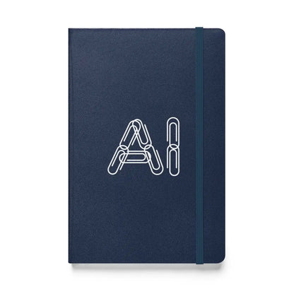 Paper Clips AI Hardcover Bound Notebook - Navy