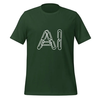 Paper Clips AI T-Shirt (unisex) - Forest / M