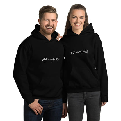 p(doom) = 0% Hoodie (unisex)