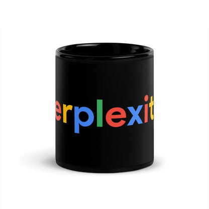 Perplexity Search Logo Black Glossy Mug - 11 oz - AI Store