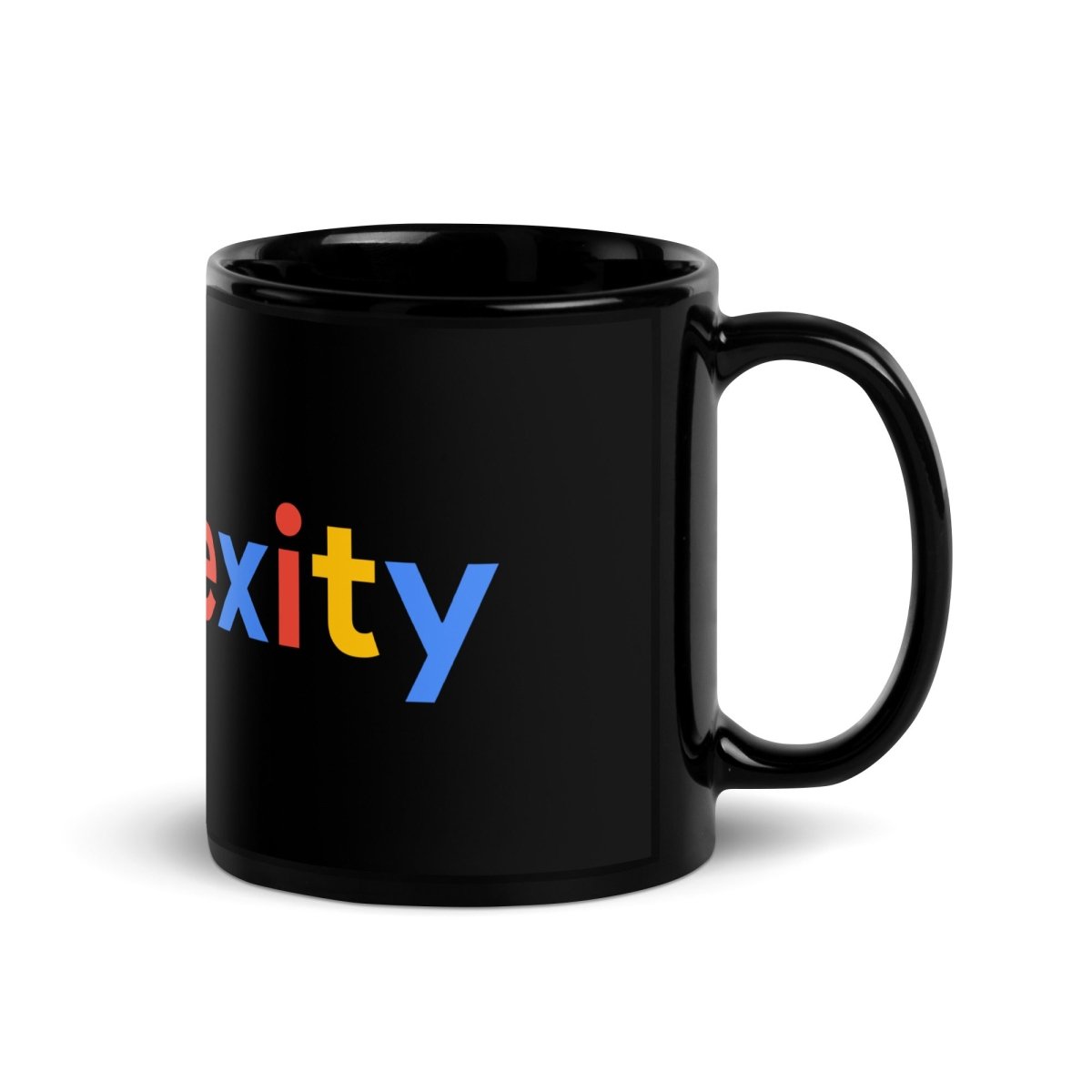 Perplexity Search Logo Black Glossy Mug - 11 oz - AI Store