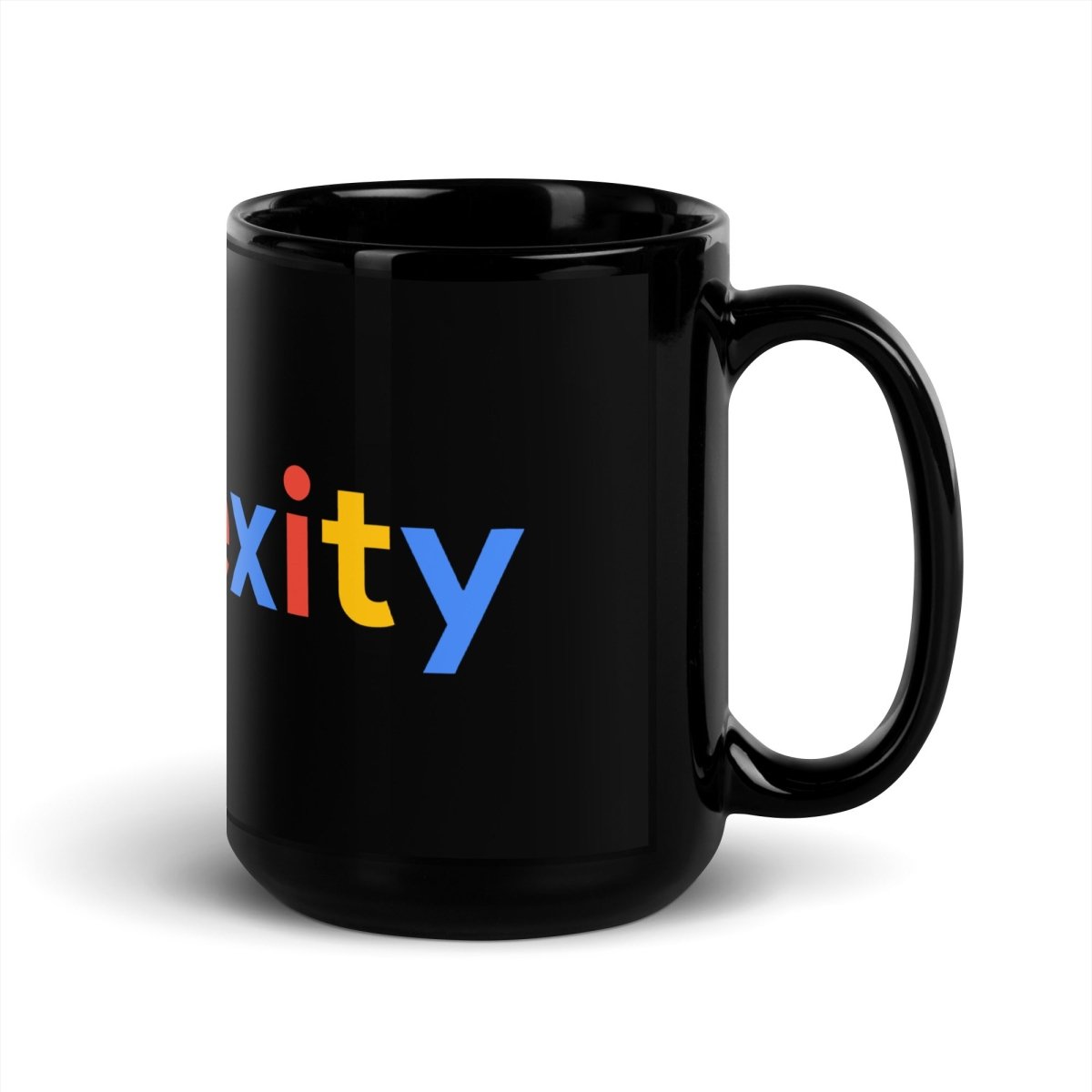 Perplexity Search Logo Black Glossy Mug - 15 oz - AI Store