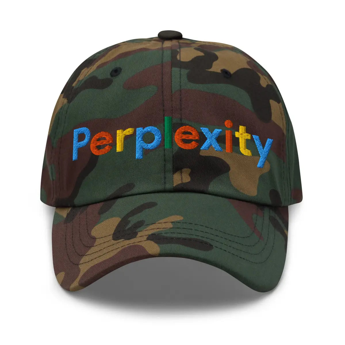 Perplexity Search Logo Cap 2 - Green Camo