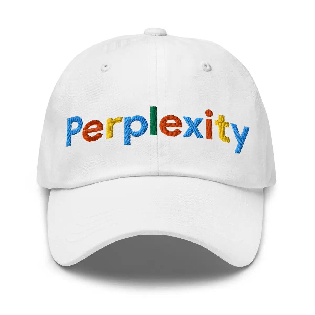 Perplexity Search Logo Cap 2 - White