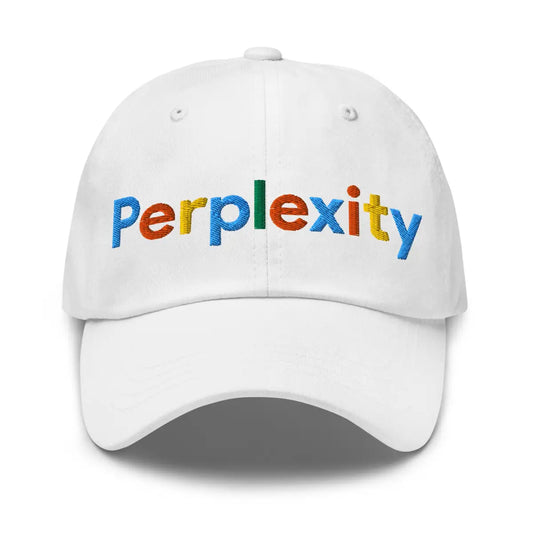 The Perplexity Search Logo Cap 2 White.