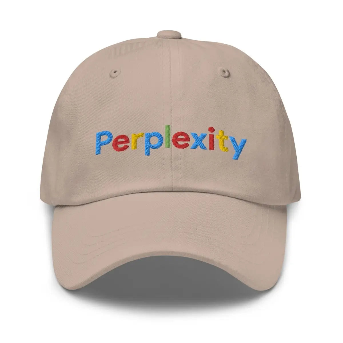 Perplexity Search Logo Cap - Stone