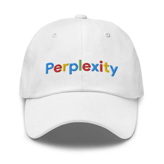 The Perplexity Search Logo Cap White.