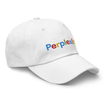 Perplexity Search Logo Embroidered Cap - Black - AI Store