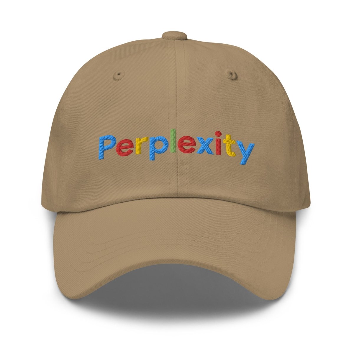 Perplexity Search Logo Embroidered Cap - Khaki - AI Store