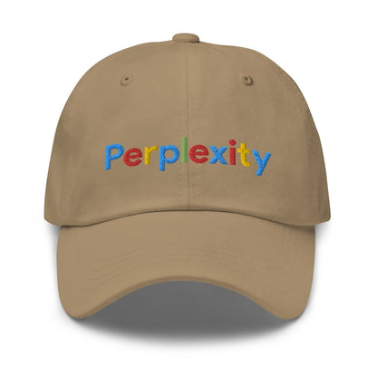 Perplexity Search Logo Embroidered Cap - Khaki - AI Store