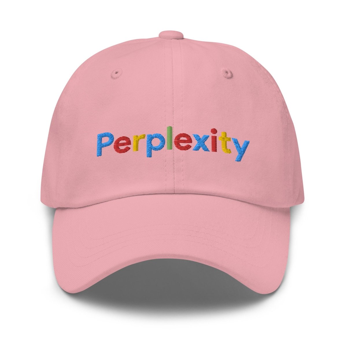 Perplexity Search Logo Embroidered Cap - Pink - AI Store