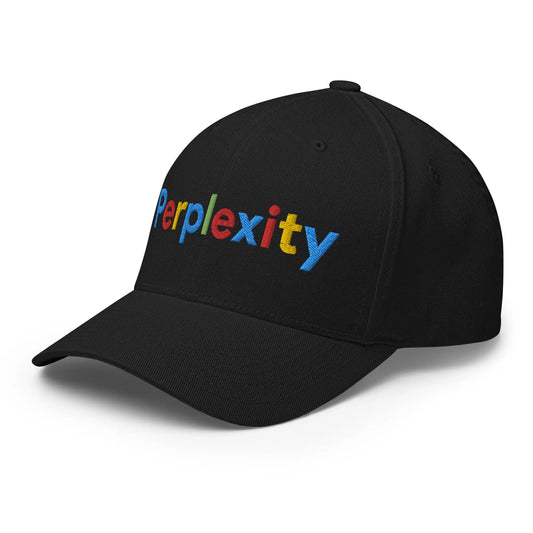 The Perplexity Search Logo Embroidered Closed-back Baseball Cap.