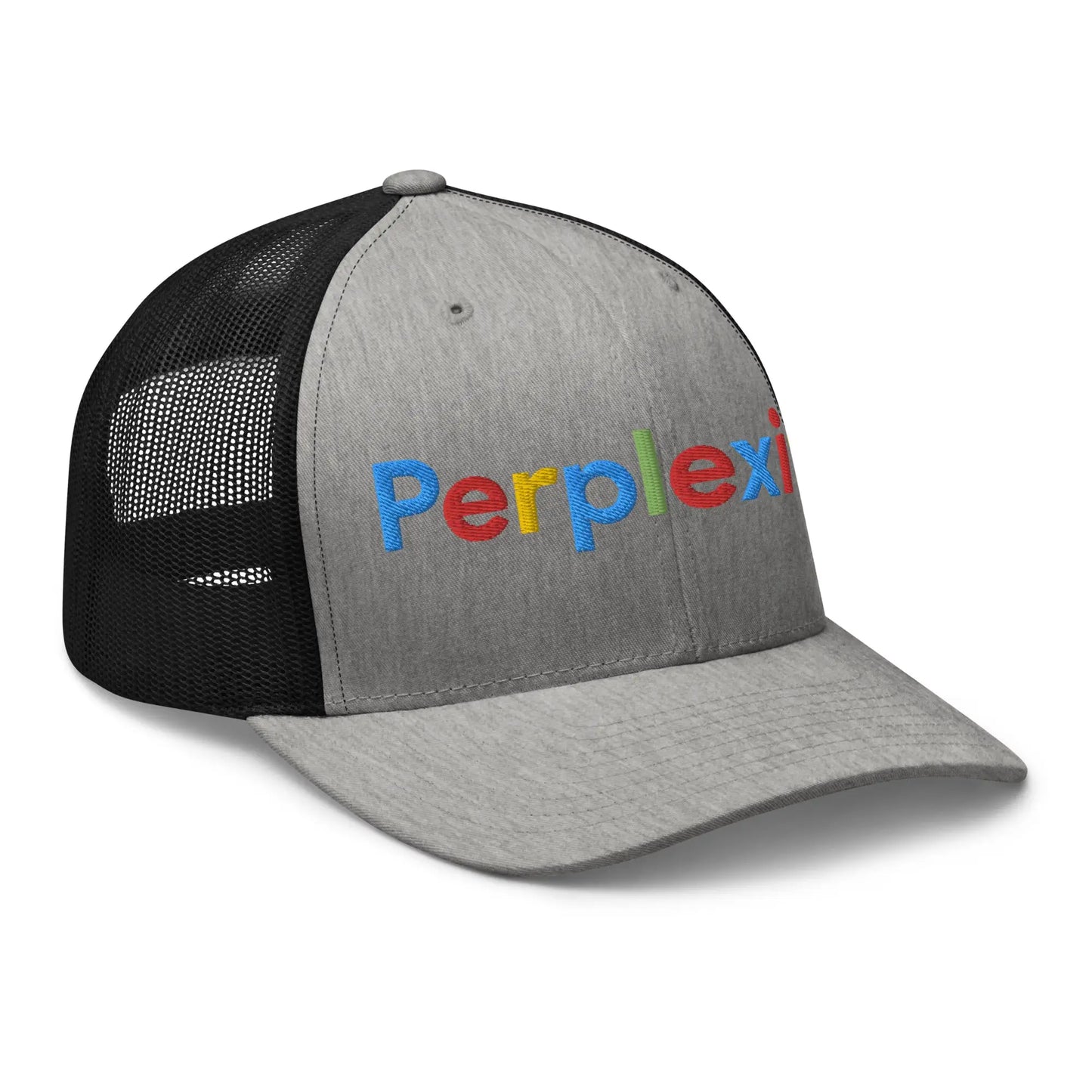 Perplexity Search Logo Embroidered Trucker Cap