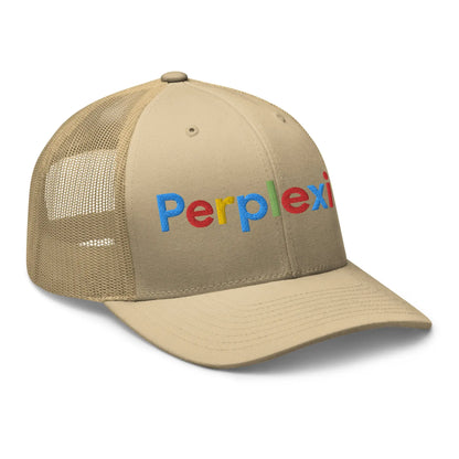 Perplexity Search Logo Embroidered Trucker Cap