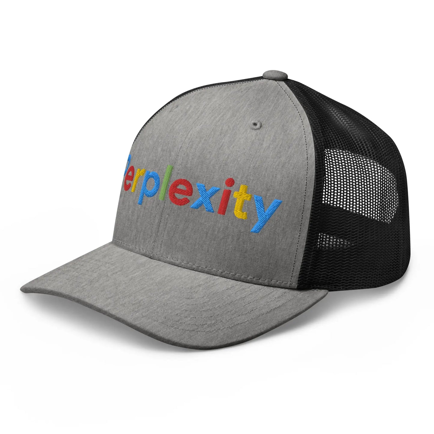 Perplexity Search Logo Embroidered Trucker Cap