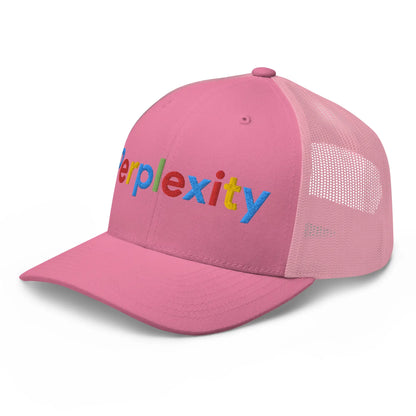 Perplexity Search Logo Embroidered Trucker Cap