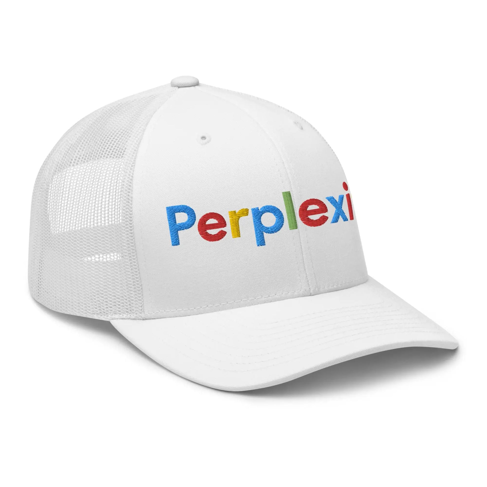 Perplexity Search Logo Embroidered Trucker Cap