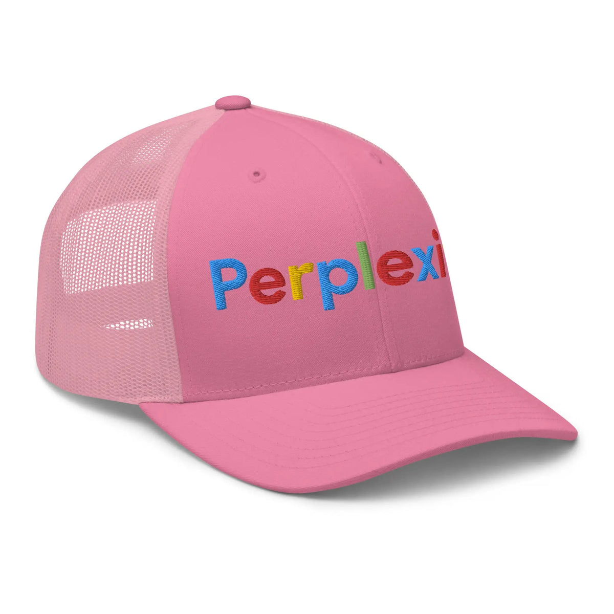 Perplexity Search Logo Embroidered Trucker Cap