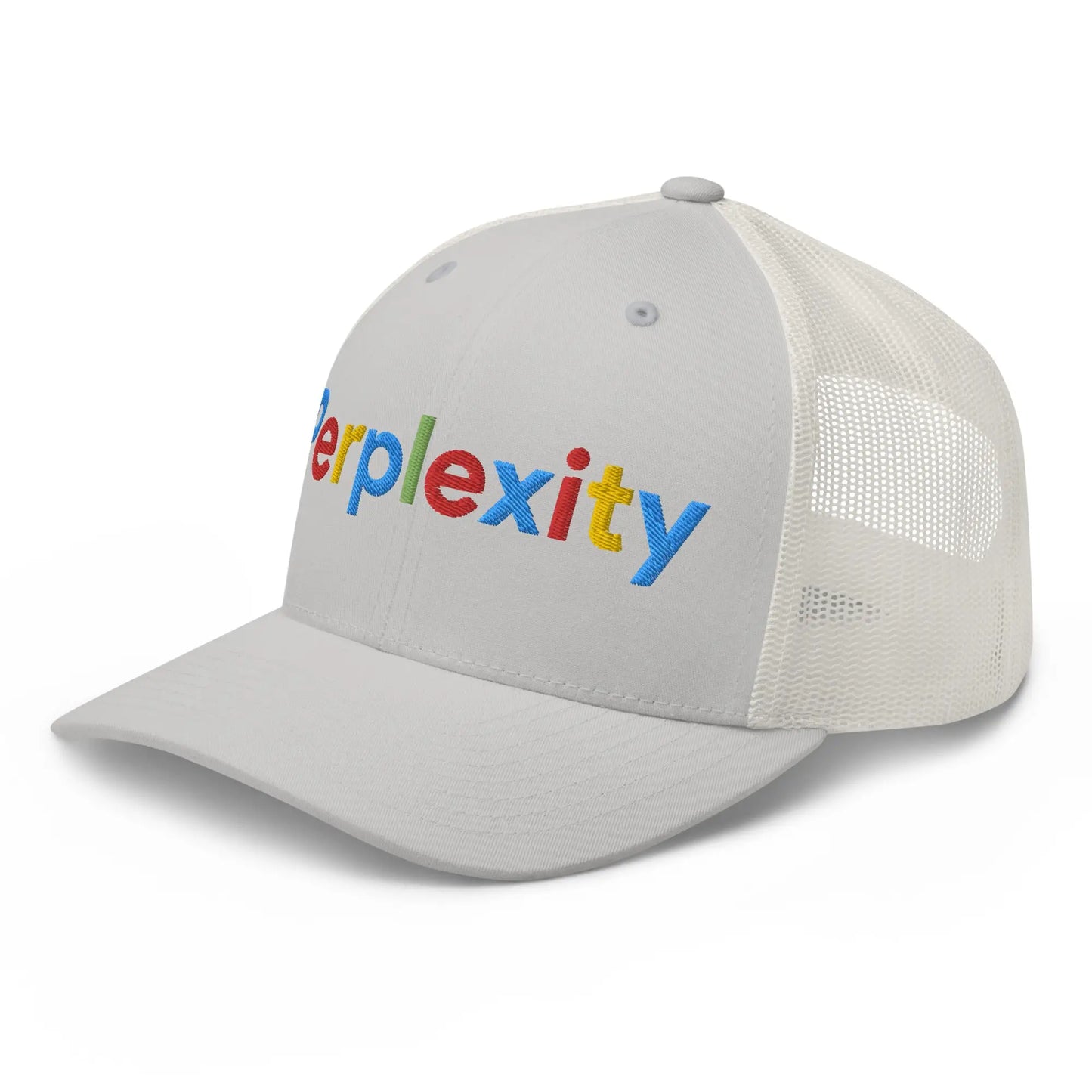 Perplexity Search Logo Embroidered Trucker Cap