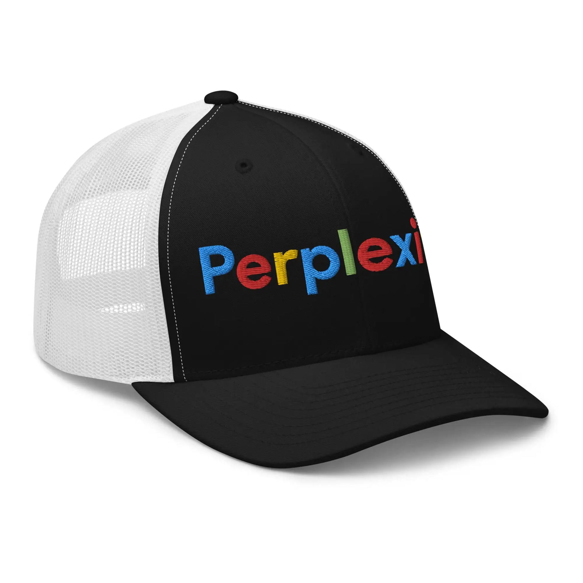 Perplexity Search Logo Embroidered Trucker Cap