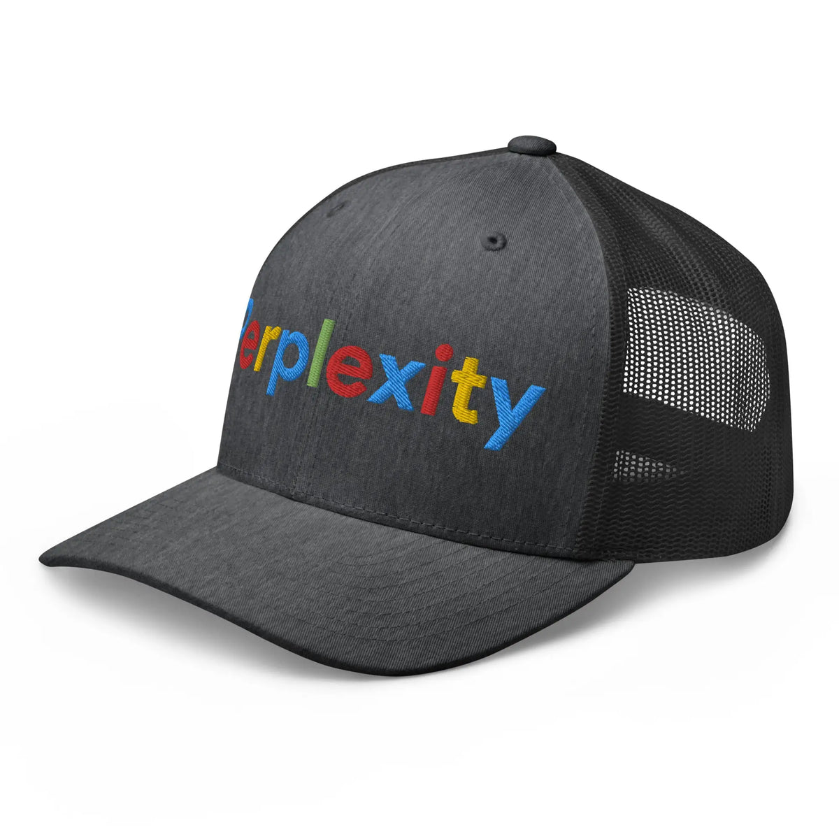 Perplexity Search Logo Embroidered Trucker Cap