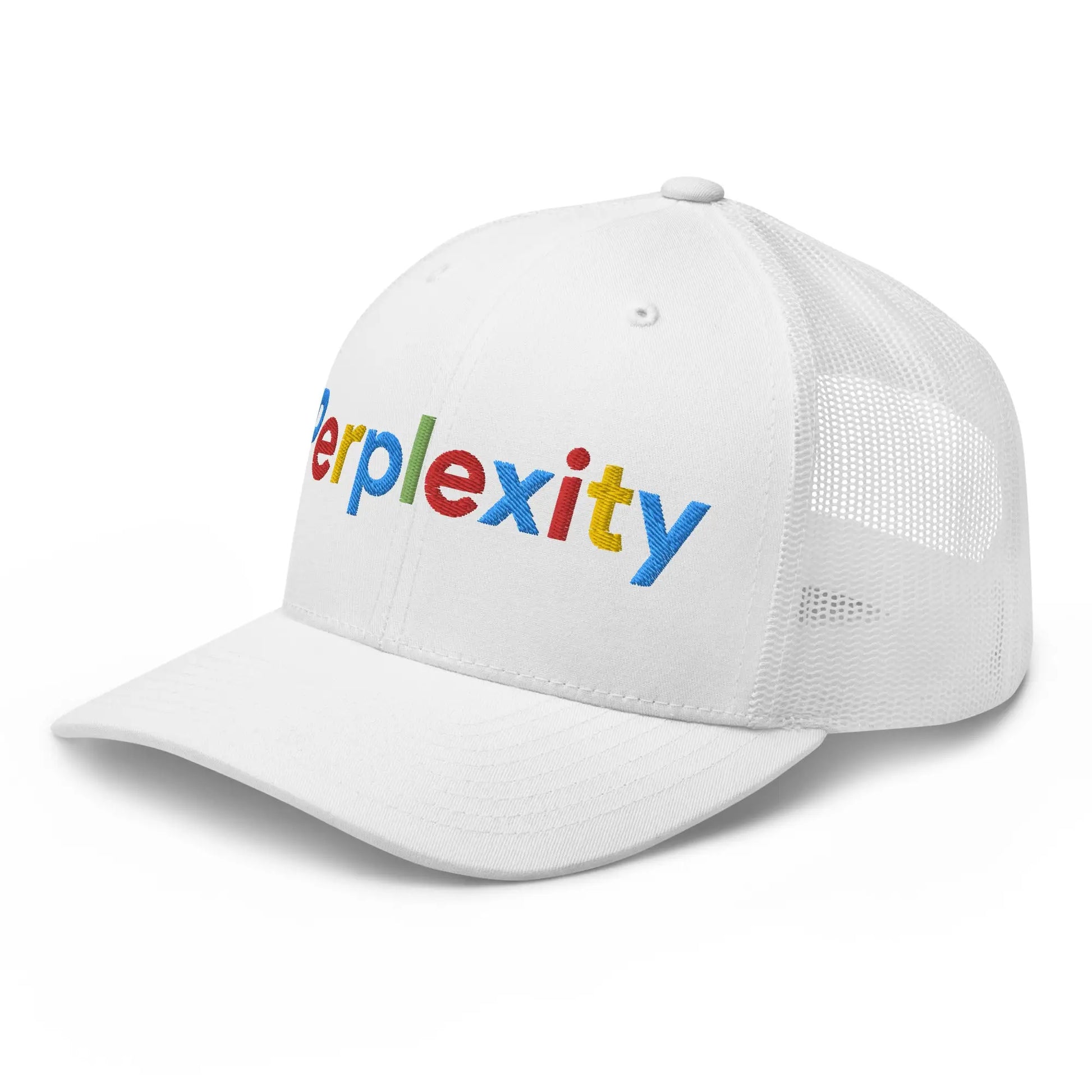 Perplexity Search Logo Embroidered Trucker Cap