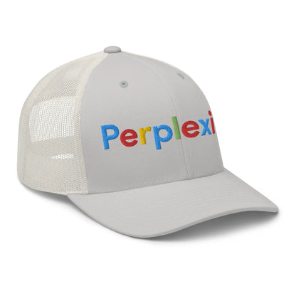 Perplexity Search Logo Embroidered Trucker Cap