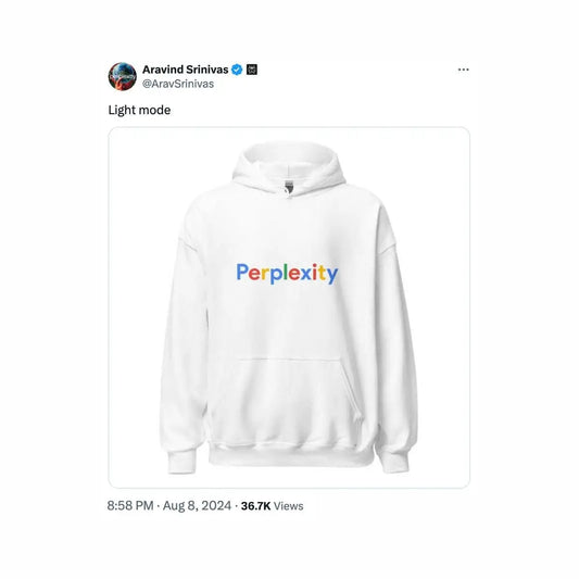 The Perplexity Search Logo Hoodie (unisex).